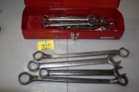 ASSORTMENT OF GRAY WRENCHES & TOOL BOX