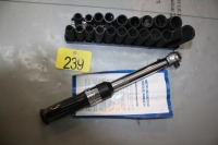 3/8" DRIVE MICRO TORQUE WRENCH, IMACT SOCKETS 10MM - 22MM, IMPACT SOCKETS 3/8" - 7/8"