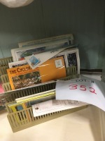 shelf of postcards