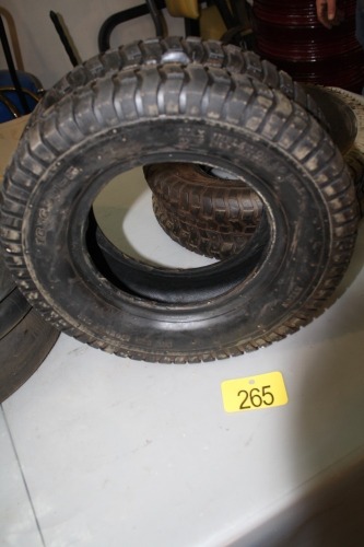 2 - NEW 16-6.50-8 TURF TIRES W/ 2 NEW TUBES