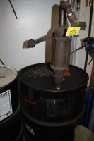 1/3 BARREL OF SOLVENT W/ HAND PUMP