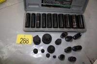 1/2" DRIVE IMPACT SOCKETS 7/16" - 1", 3/8" DRIVE SWIVEL IMPACTS 3/8" - 3/4", ASSORTED IMPACT ADAPTERS