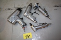 4 - AIR TOOLS - GRINDER, DRILL, 2 WRENCHES