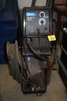 MILLER MILLERMATIC 180 AUTO-SET MIG WELDER W/ LONG EXT. CORD, COVER ON ROLLING STAND