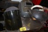 2 WELDING HELMETS, 2 FACE SHIELDS, BOX OF COVER PLATES - 3