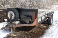 HOMEBUILT 6' X 14' SINGLE AXLE TRAILER W/ 16" RUBBER