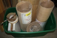 2 - 24' X 99" ROLLS OF OAK VENEER, ASSORTED GLUE ON EDGING - ASSORTED COLORS