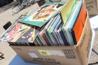 BOX OF RECORDS - INCLUDING GORDON LIGHTFOOT, ANNE MURRAY, TOM JONES, GREASE