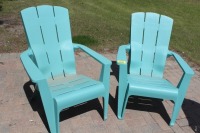 2 PLASTIC ADIRONDAK CHAIRS