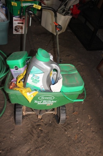 FERTILIZER SPREADER, FERTILIZER, GRASS SEED