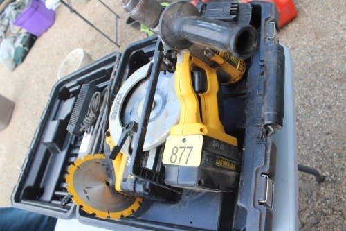 DEWALT DRILL, DEWALT SKIL SAW, W/ 3 - 24V BATTERIES & CHARGER