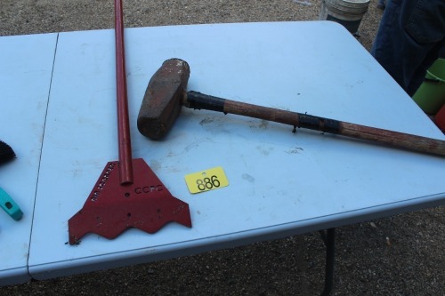 SLEDGE HAMMER, BIN SCRAPER